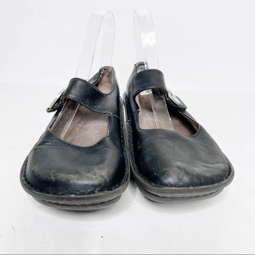 Alegria Black Leather Ballet Shoes Women’s Flats Comfort Shoes Size 38 8
